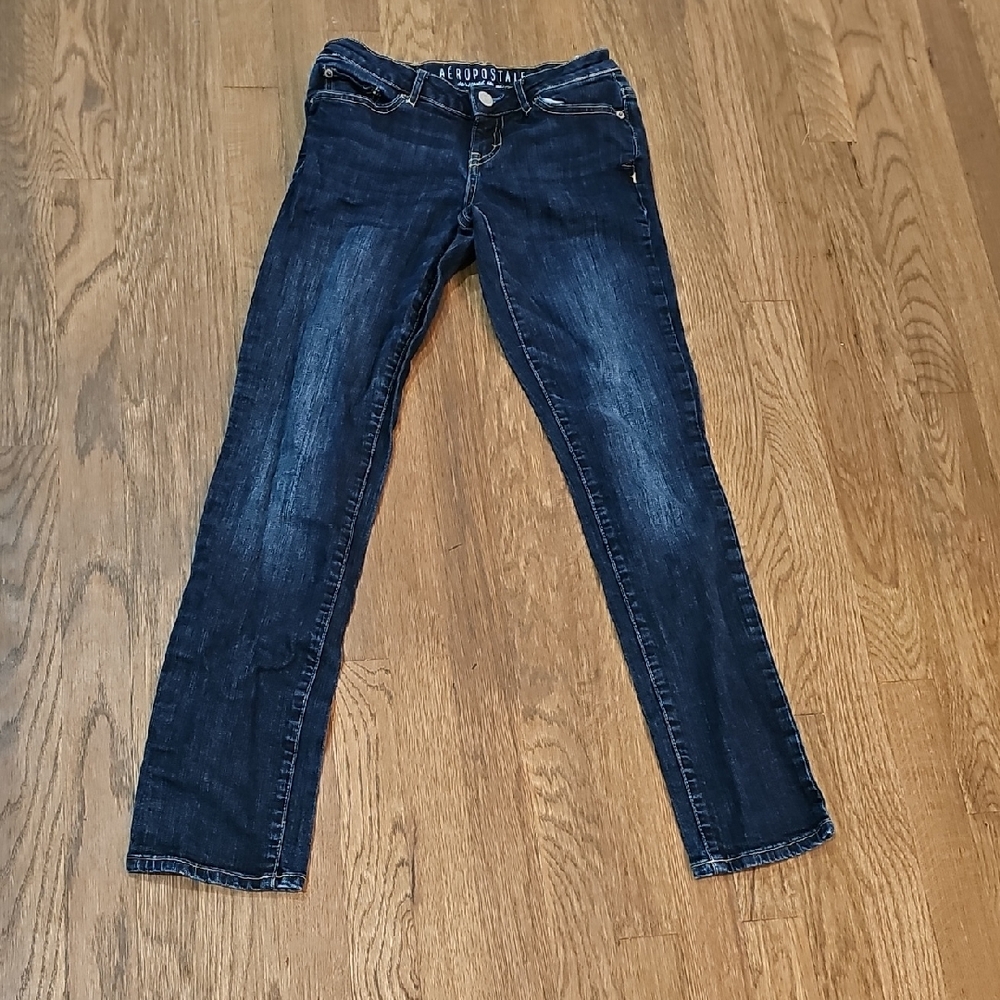 Aeropostale Dark Skinny Jeans Sz 00 Like New Vintage Casual Comfy Boho Dainty